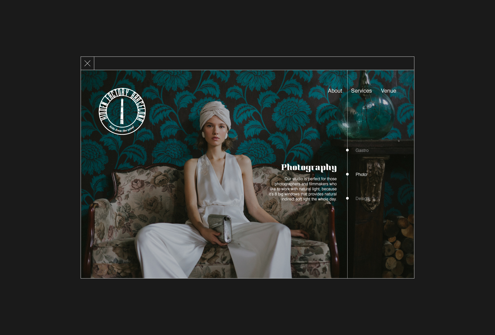 web para Hidden Factory Barcelona