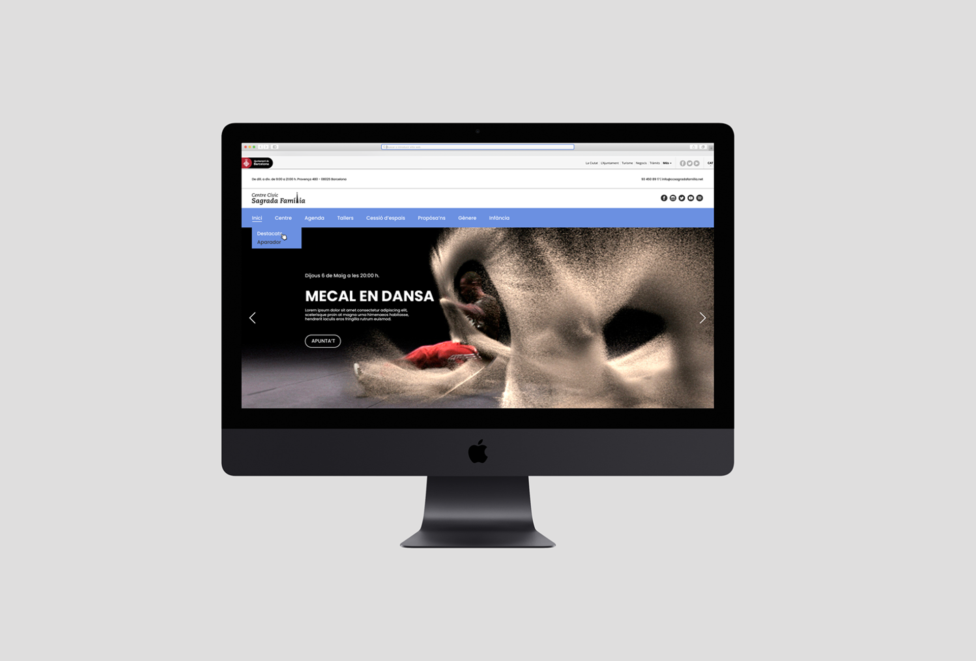 web y folleto para un centre cívic
