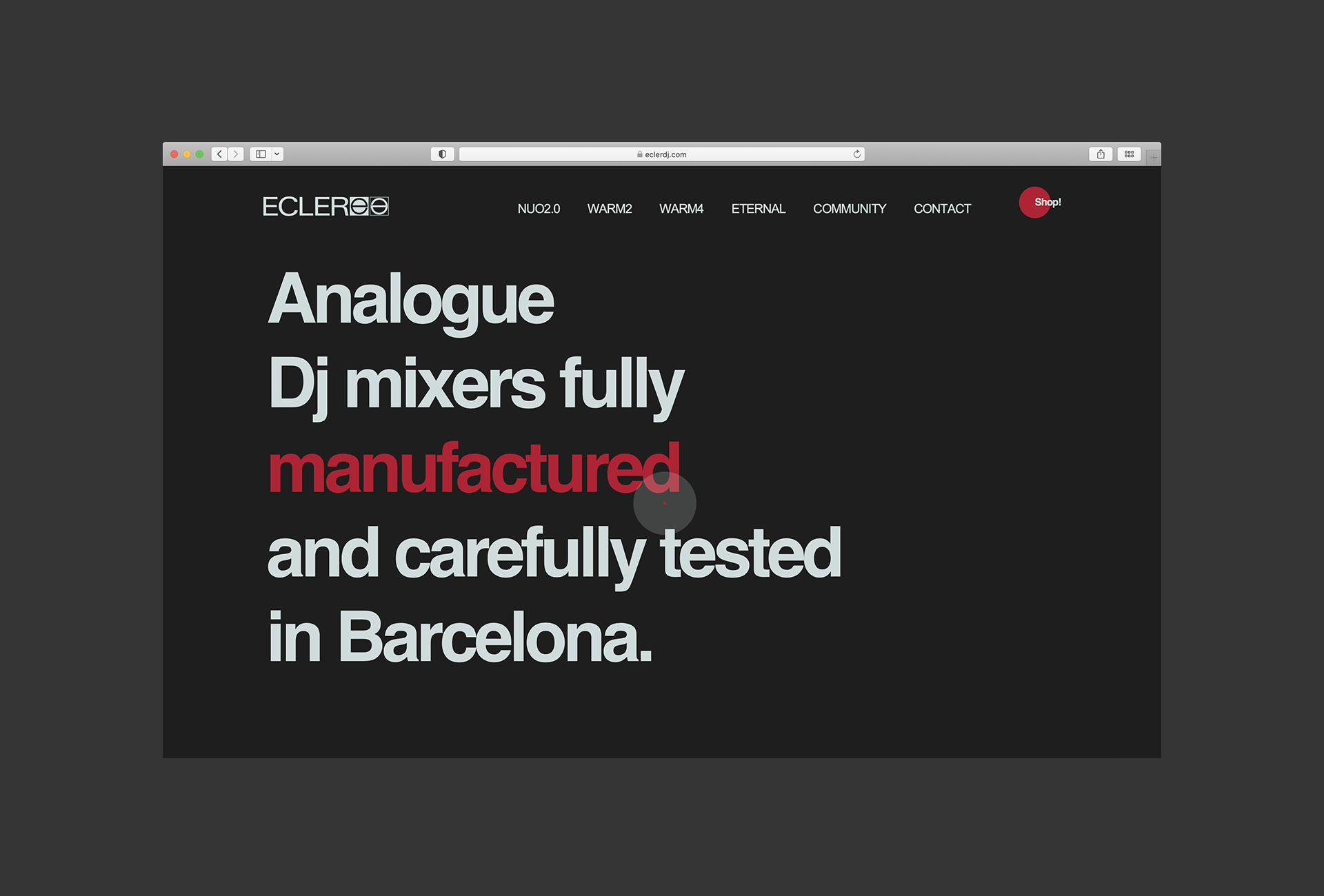 diseño y desarrollo de un site para ecler dj