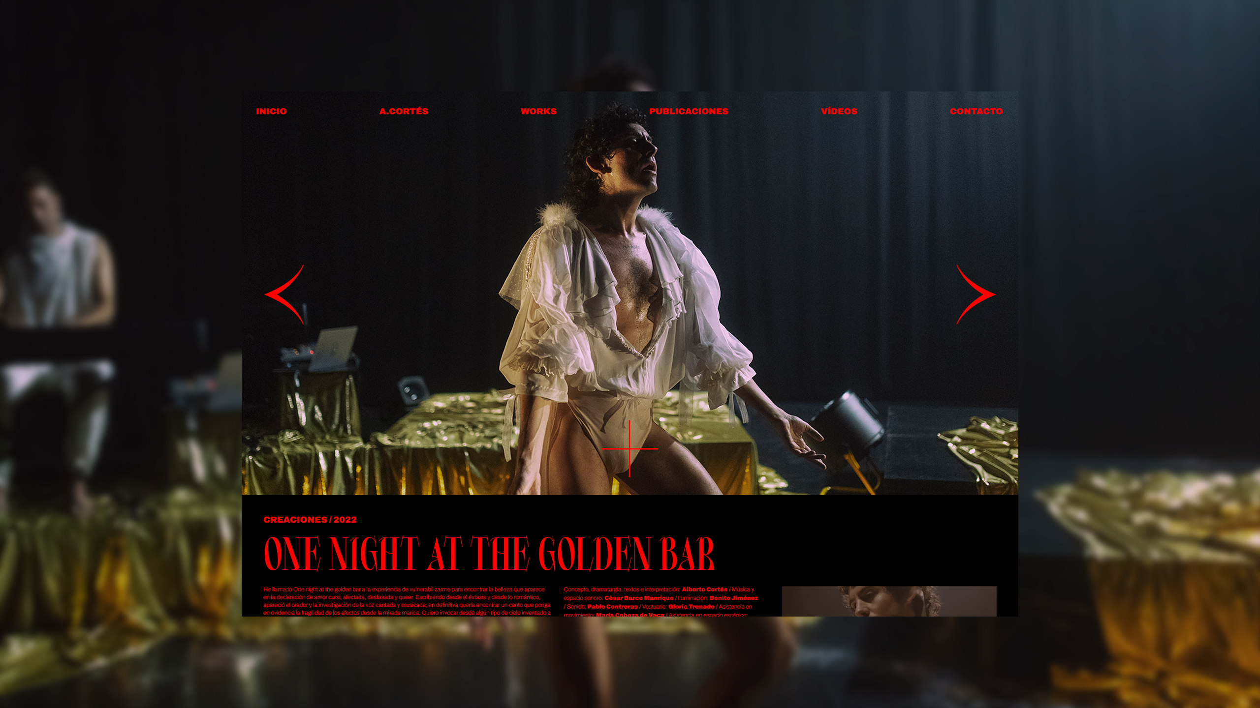 diseño web para Alberto Cortés