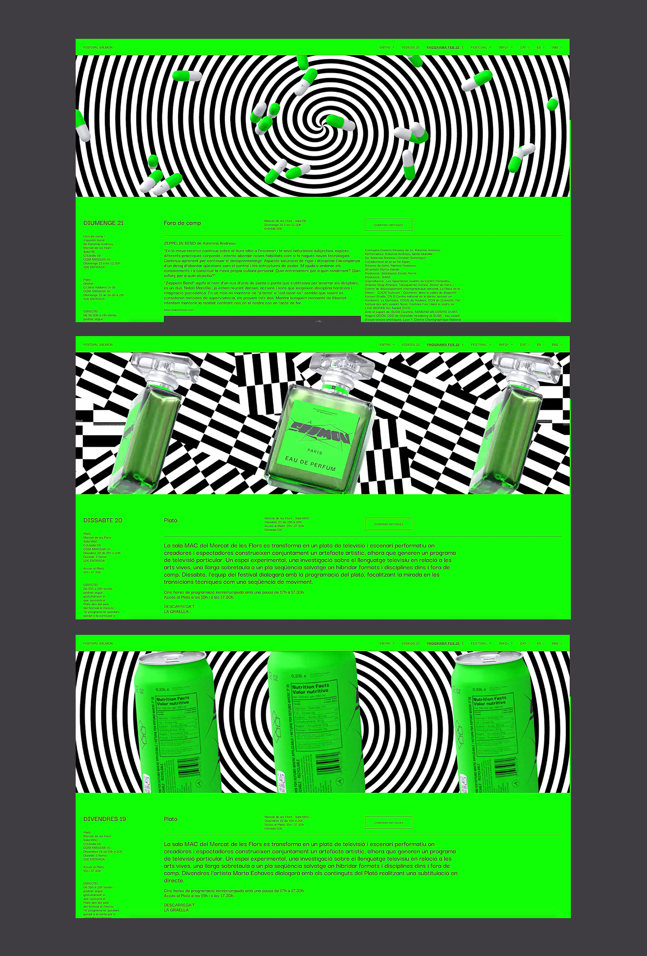 web para un festival de danza