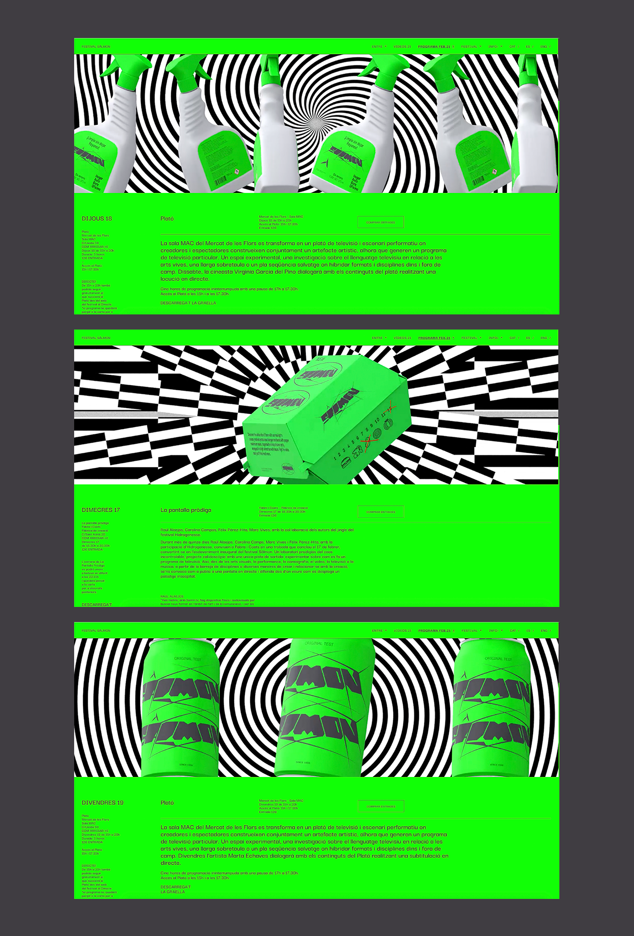 web para un festival de danza