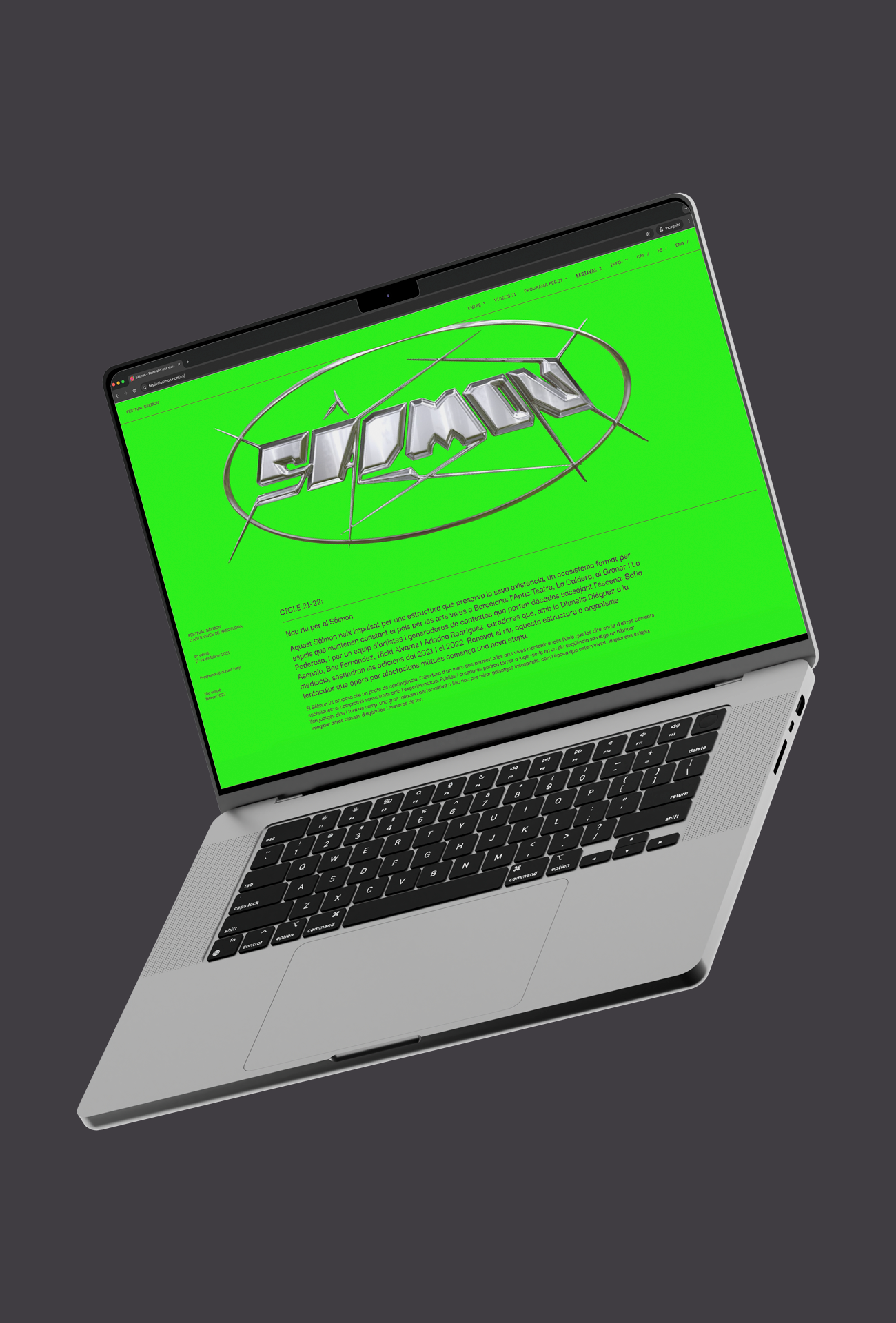 web para un festival de danza