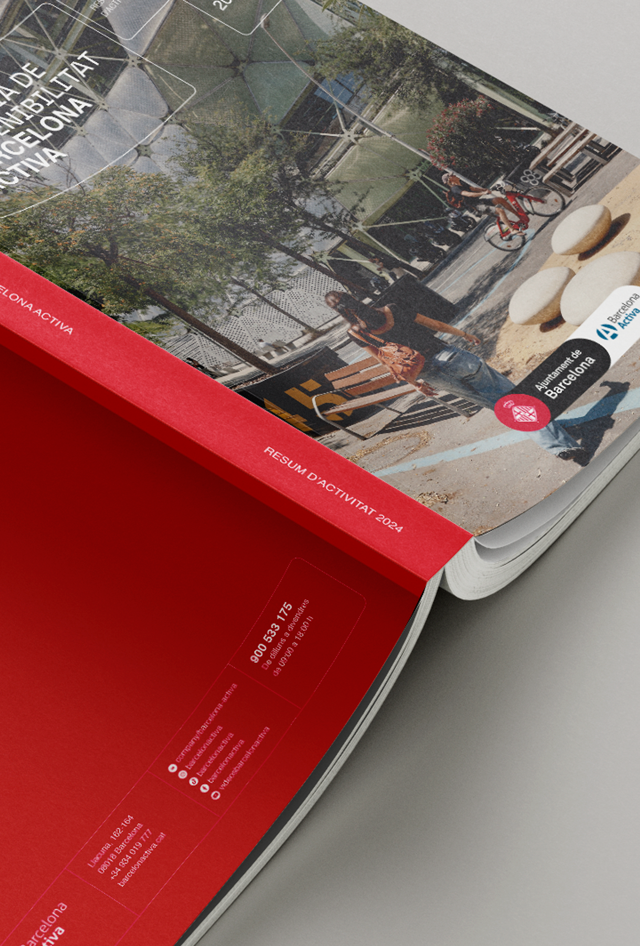 memoria anual y brochure para Barcelona Activa